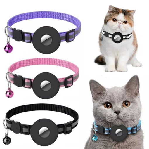 Reflective AirTag Collar – Waterproof Protective Holder for Pets